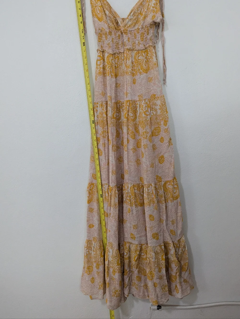 Free People Intimately Let's Smock About It Dress Floral Print Maxi Length Large - Picture 11 of 11